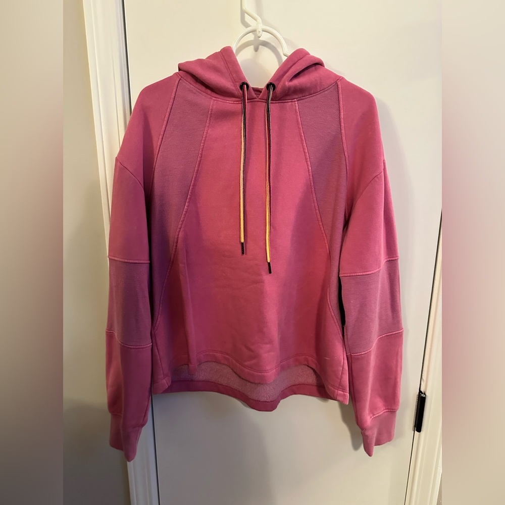 Evereve Womens Pink Hoodie with multicolor Drawstrings